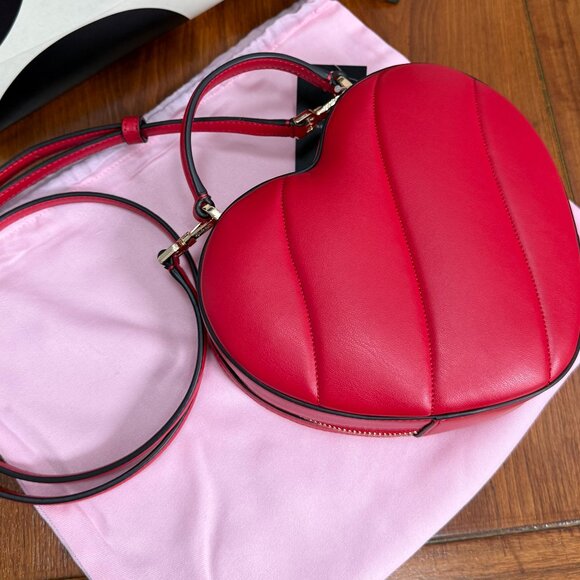 ❤️ Kate Spade Love Shack Quilted Heart Crossbody – NWT – + Pink Purse Protector - Picture 7 of 7